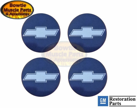70–74 Camaro Z28 Chevelle SS Embossed Bowtie Wheel Cap Decal Set – 4pc