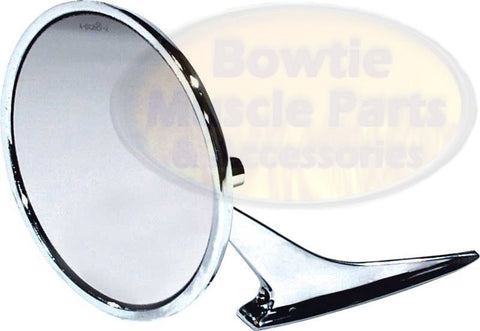 Bowtie Logo Door Mirror – Chrome GM Licensed 67 Camaro 68 Impala Nova Chevy II