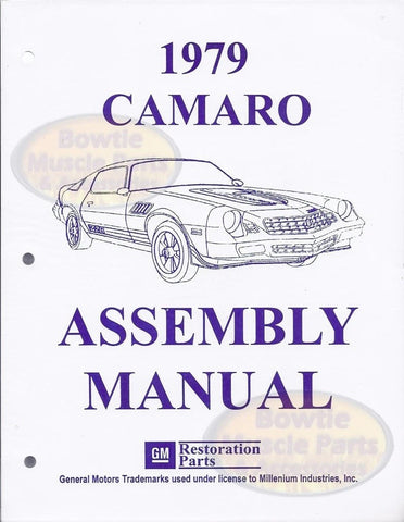 1979 Camaro Factory Assembly Manual – 516 Pages – Z28 RS Berlinetta Guide