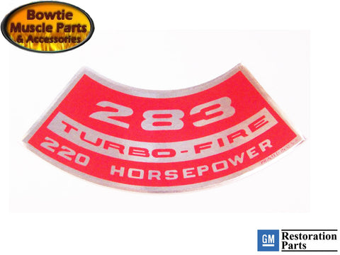 64 65 66 Chevy II Chevelle Nova Impala Caprice 283 TURBO-FIRE 220hp Engine Decal