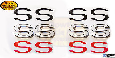 67 68 69 70 71 72 73 74 75 CAMARO SS RETRO FENDER EMBLEM PAIR EMBLEMS 76 77 78