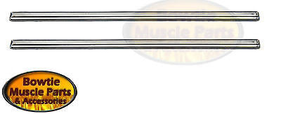 68 CAMARO NOVA CHEVELLE FIREBIRD ARM REST BASE STAINLESS STEEL TRIM PAIR 7745078