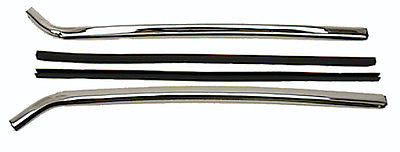 67-69 CAMARO FIREBIRD QUARTER 1/4 WINDOW VERTICAL WEATHERSTRIP CHROME TRIM KIT