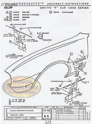 1968 68 Camaro Factory Assembly Manual Z28 SS RS - 450 pages!