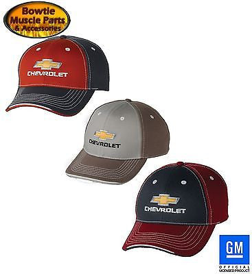 CHEVY CAMARO NOVA CHEVELLE CHEVROLET IMPALA SILVERADO EMBROIDERED BOWTIE HAT CAP