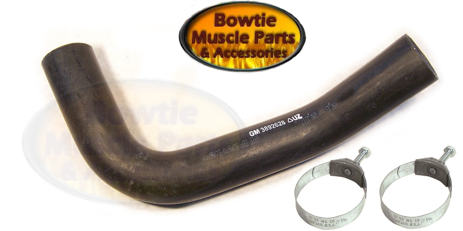 67 68 CAMARO LOWER RADIATOR HOSE GM PART 3892628 FOR 302 327 350 W/TOWER CLAMPS
