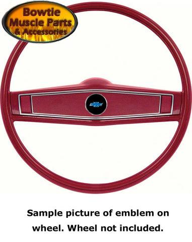 69 STEERING WHEEL HORN SHROUD EMBLEM STANDARD DELUXE CAMARO IMPALA NOVA CHEVELLE