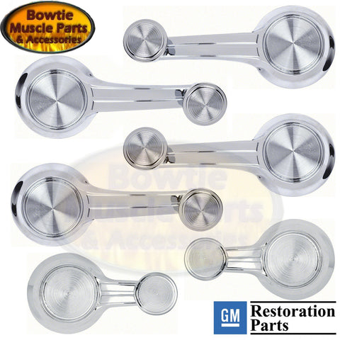 65 66 CHEVELLE CORVETTE IMPALA 442 GTO WINDOW CRANK CRANKS HANDLE CHROME KNOB