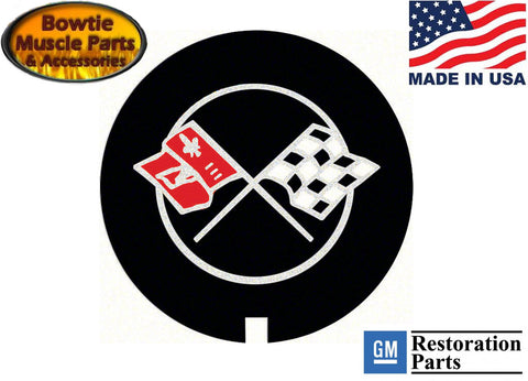 69 70 71 72 CAMARO Z28 CORVETTE NOVA LT1 VALVE COVER DECAL CROSS FLAGS CROSSED