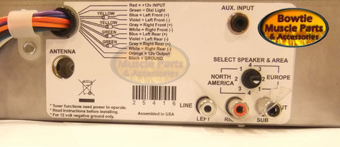 67-68 CAMARO 67 FIREBIRD FACTORY CORRECT AM FM RADIO STEREO BLUETOOTH