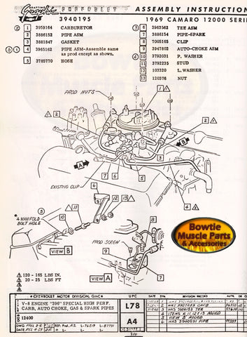 66-69 CAMARO CHEVELLE CORVETTE NOVA IMPALA 396 L78 427 COPO HOLLEY CHOKE KIT