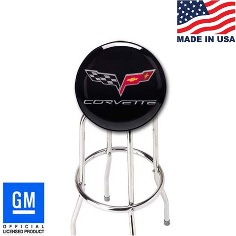 C6 CORVETTE BAR STOOL FOR COUNTER OR SHOP - 18" 24" OR 30" HEIGHT