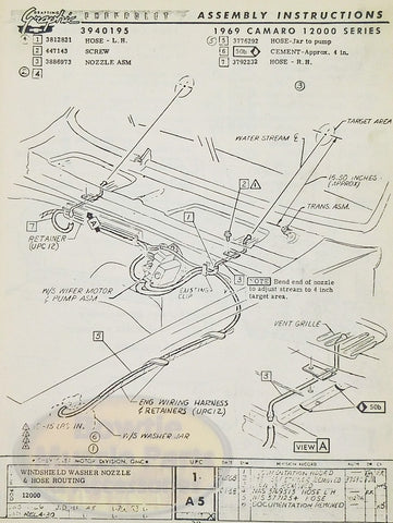 67-69 CAMARO FIREBIRD WINDSHIELD SPRAY NOZZLE SQUIRTER 3886973