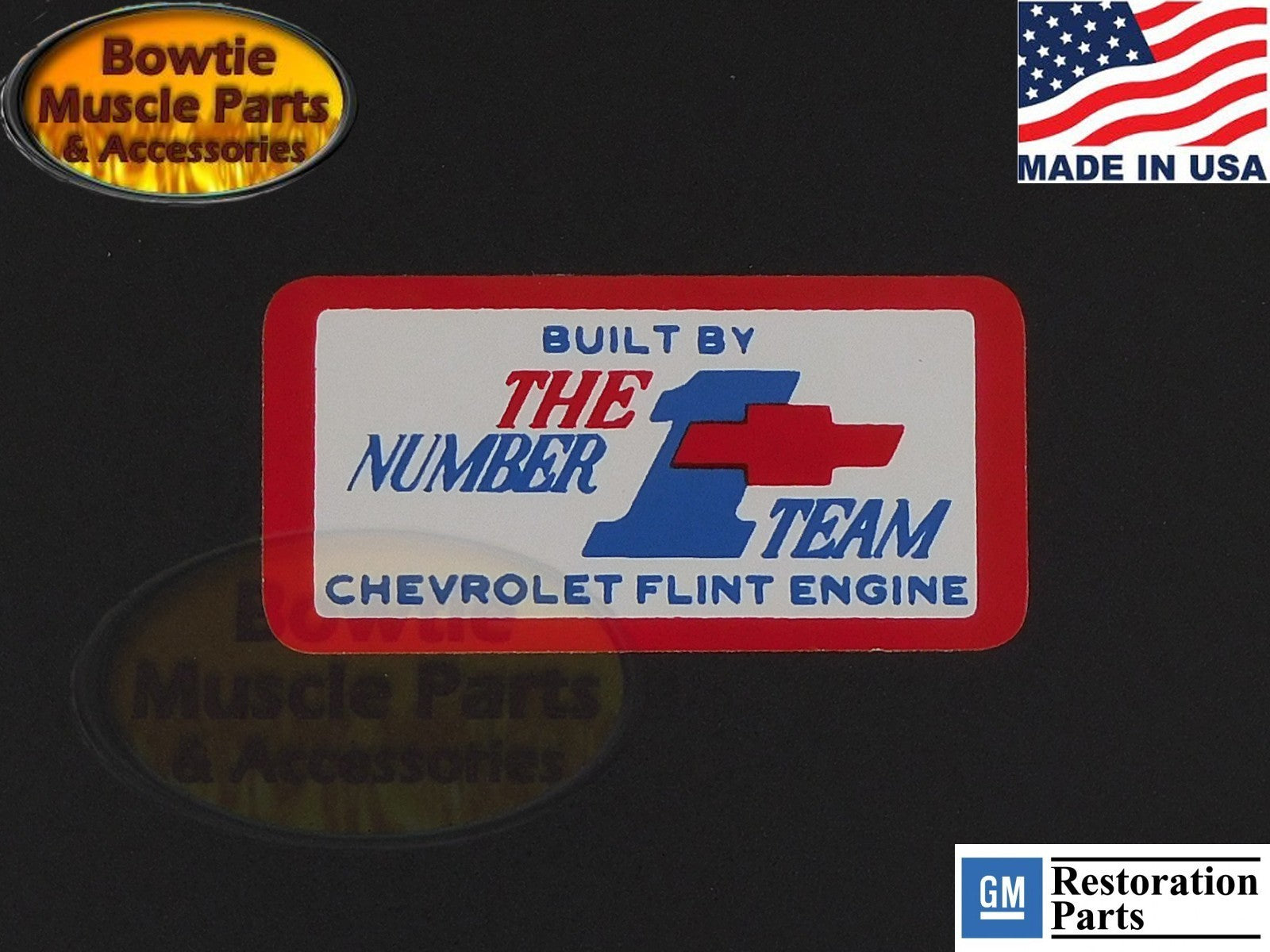 Flint Engine Plant Valve Cover Decal – Chevy 302 307 327 350 396 427 454 #1 Team