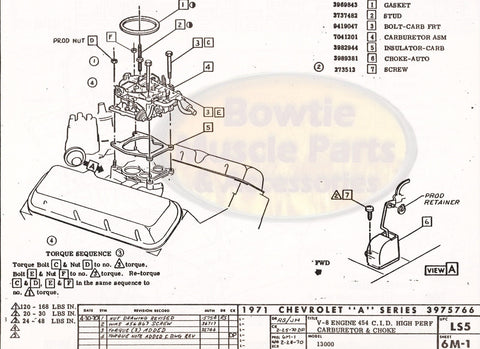 70–72 Camaro Chevelle Nova 396 402 454 Quadrajet Choke Kit Q‑Jet 3989381