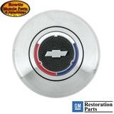 63–70 Chevy Wood/Comfort Grip Steering Wheel Horn Button – Bowtie – 3945461