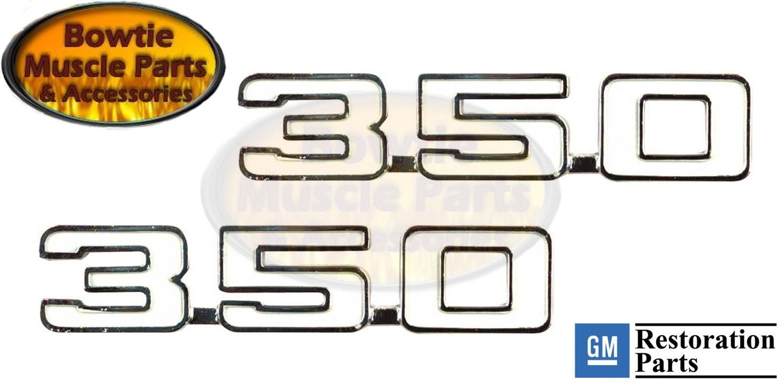 70–74 Nova 350 Fender Emblem Pair – Chrome Diecast – SS Yenko Deuce