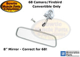 68 69 Camaro Firebird Convertible 8" Rear View Mirror Kit – GM Licensed Resto