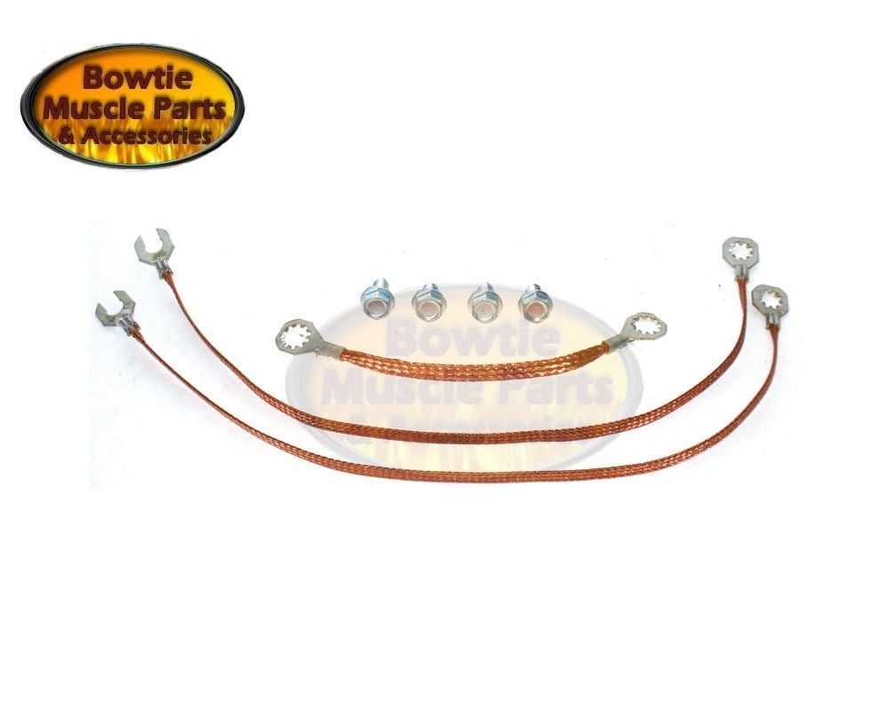 64–69 Chevelle GTO Cutlass Skylark Ground Strap Set with Mounting Bolts