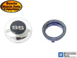 1967 67 CAMARO SS HORN CAP AND RUBBER RETAINING RING 3905585-SS 3931568