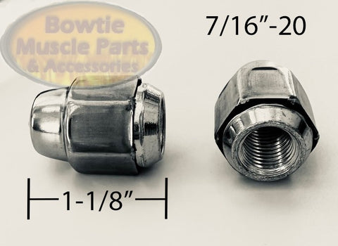 7/16-20 SHORT CAPPED LUG NUT FOR CAMARO CHEVELLE FIREBIRD NOVA