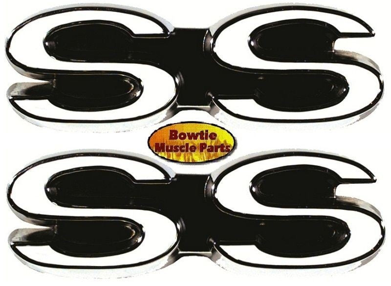 1968 Camaro SS Fender Emblems Pair Super Sport Chrome GM Licensed 3919197