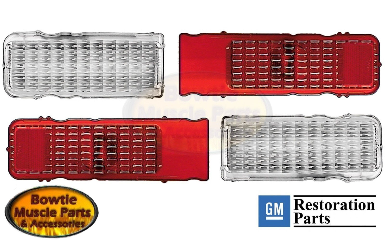 1968 Camaro Tail Light Lens Set – Standard Models – GM Licensed – 4 Pc Kit