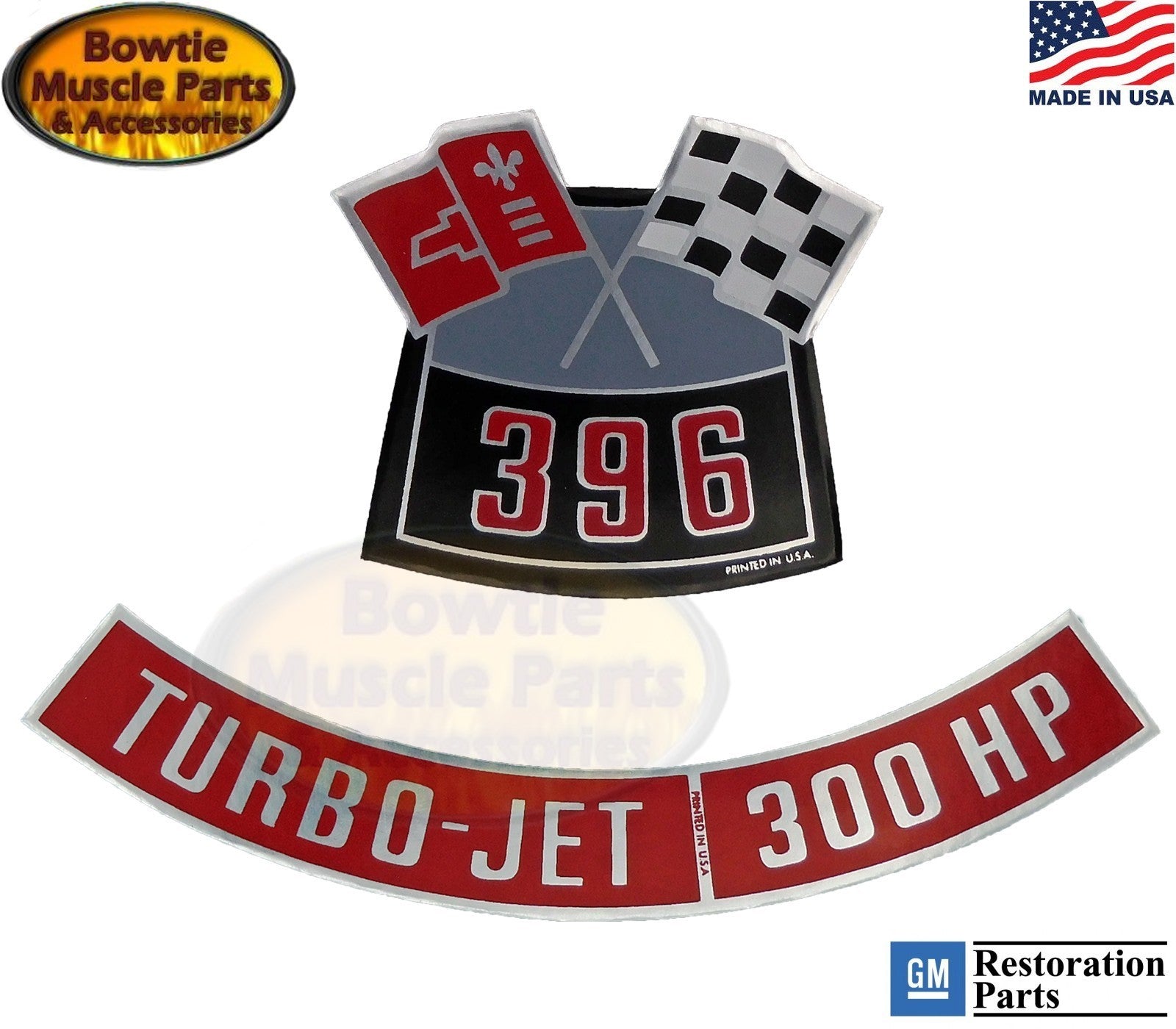 1971 396 300HP Engine Decal – Camaro Chevelle Impala El Camino Monte Carlo SS