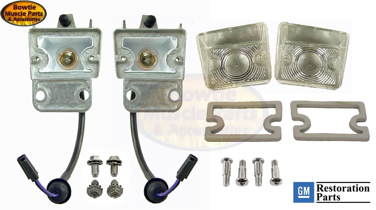 1968 Camaro RS Parking Lamp Housing Lens & Gasket Kit – GM Licensed Complete Set