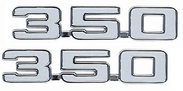 1969 Camaro 350 Fender Emblems Pair Chrome Die‑Cast GM Licensed 3953627
