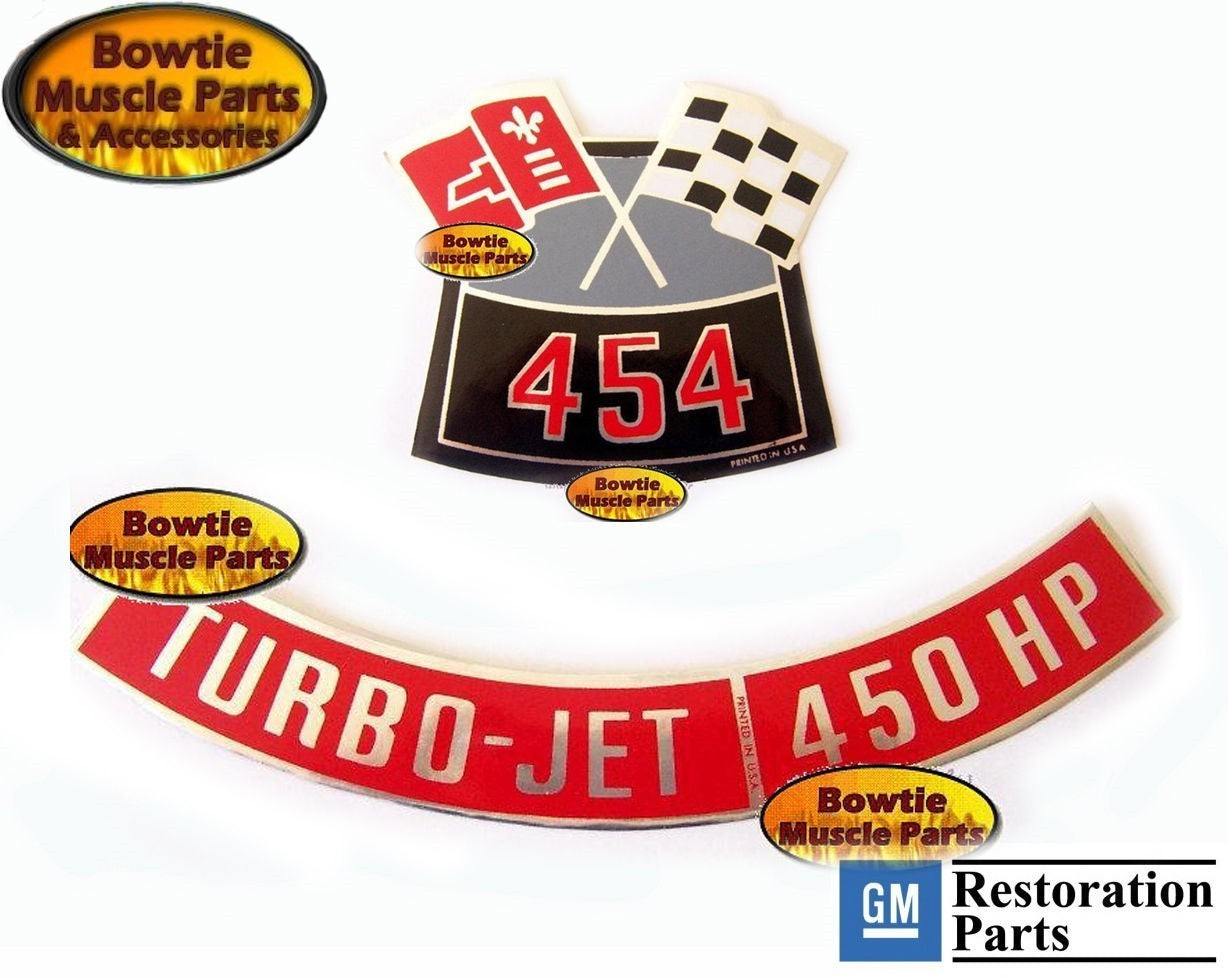 454 450HP LS6 Engine Decal Set – 1970 Chevelle SS El Camino – Printed in USA