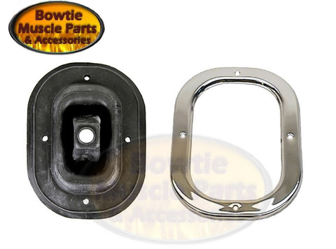 1969 Camaro Shift Boot & Chrome Retainer – 4‑Speed – Correct Non‑Console Kit