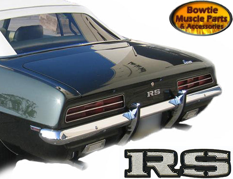 1969 Camaro RS Rally Sport Rear Panel Emblem Chrome GM Licensed 8701129