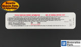 1970 Chevy 454 Emissions Tune-Up Decal 4-Speed Manual Trans GM Licensed 3989366