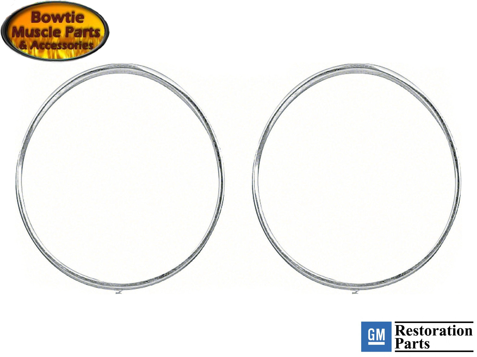 1969 Camaro Parking Light Lens Trim Rings – Pair – SS RS Z/28 COPO ZL1 – GM