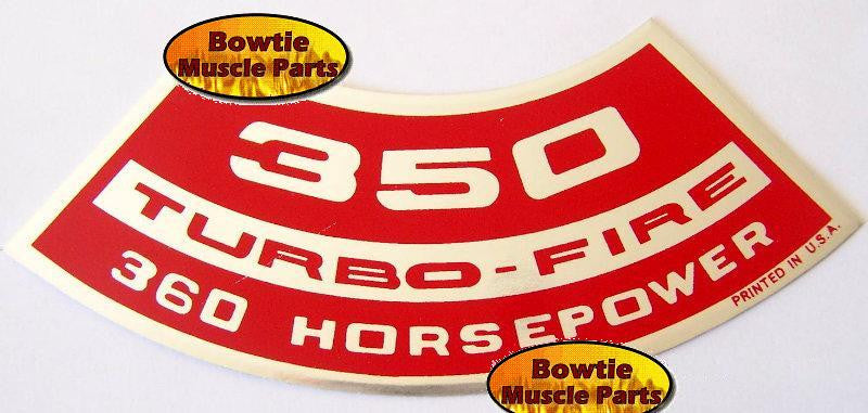 1970 70 CAMARO Z28 350 TURBO-FIRE 360HP LT1 ENGINE DECAL- FREE SHIPING