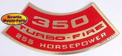 69 72 CAMARO CORVETTE CHEVELLE NOVA IMPALA 350 255HP TURBO-FIRE LM1 ENGINE DECAL