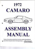 1972 72 Camaro Factory Assembly Manual Z28 SS RS