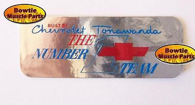BIG BLOCK CHEVY TONOWANDA ENGINE DECAL 302 307 327 350 396 427 454