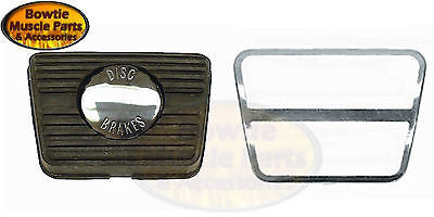 68 68 69 CAMARO CHEVELLE NOVA FIREBIRD BRAKE PEDAL PAD WITH STAINLESS STEEL TRIM