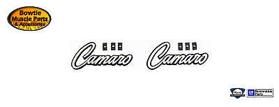 68 69 CAMARO DELUXE INTERIOR DOOR PANEL EMBLEM EMBLEMS - PAIR 7754200