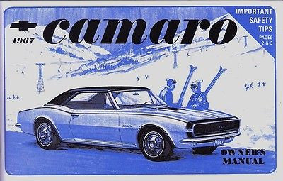 67 CAMARO FACTORY OWNERS MANUAL