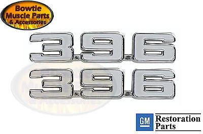 69 CAMARO 396 FENDER EMBLEMS EMBLEM GM LICENSED EXCELLENT QUALITY GM LICENSED PR