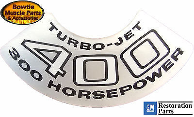 71 CHEVELLE IMPALA EL CAMINO CAMARO MONTE CARLO SS 400 402 300HP ENGINE DECAL