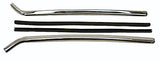 67-69 CAMARO FIREBIRD QUARTER 1/4 WINDOW VERTICAL WEATHERSTRIP CHROME TRIM KIT