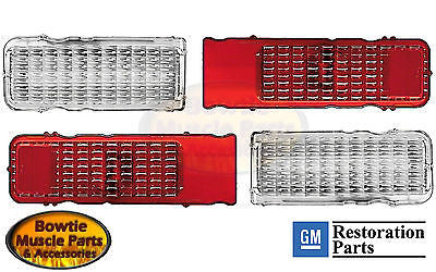 1968 68 CAMARO STANDARD TAIL LAMP LIGHT LENS SET KIT 4 PCS GM RESTORATION PARTS