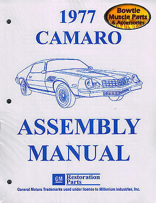 1977 77 Camaro Factory Assembly Manual Book Z28 RS Type LT 369 Pages!