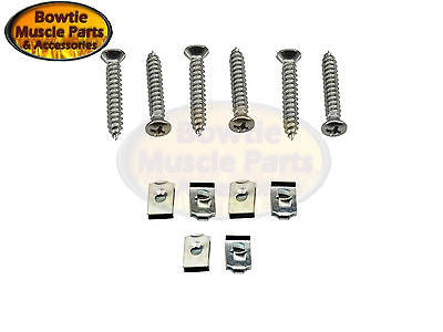 1969 CAMARO HEADLAMP BEZEL MOUNTING SCREWS SCREW AND U-NUT SET HEADLIGHT