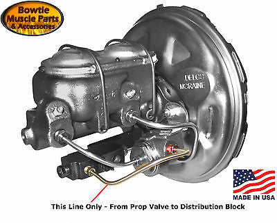 67 68 Camaro Firebird 68 Nova Factory Disc Brake Line - Prop Valve to Dist Block