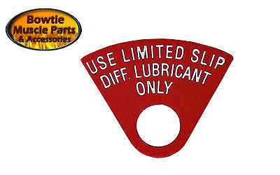68-72 CAMARO CHEVELLE GTO NOVA 12 BOLT RED POSI POSITRACTION LIMITED SLIP TAG